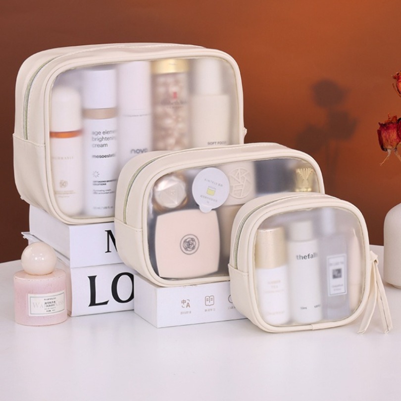 Luxury Skincare Set - Półprzezroczysty luksusowy zestaw kosmetyczek, 3-częściowy organizer