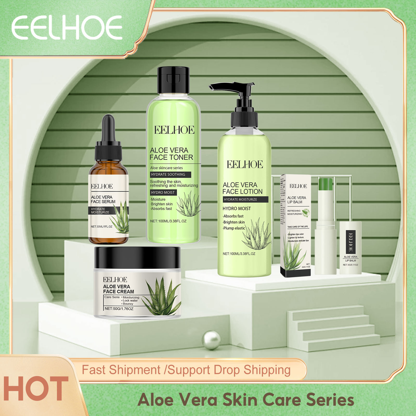 Luxury Skincare Set - Eelhoe Aloe Vera Seria pielęgnacji skóry