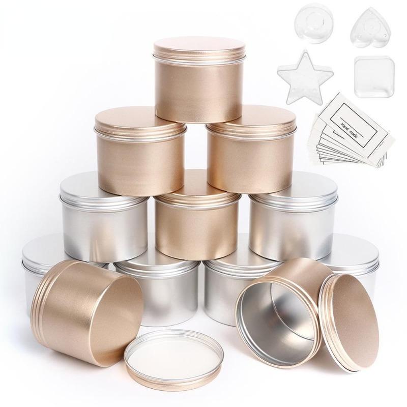 Luxury Skincare Jars - 5 szt. Luksusowych słoików na świece