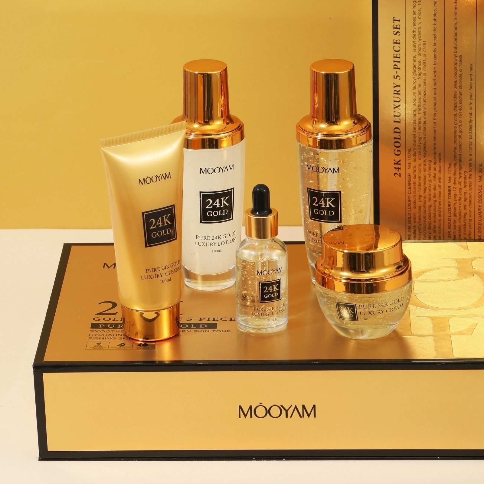 Luxury Skincare Set - Złoty zestaw 24K LUXURY nawilżający i