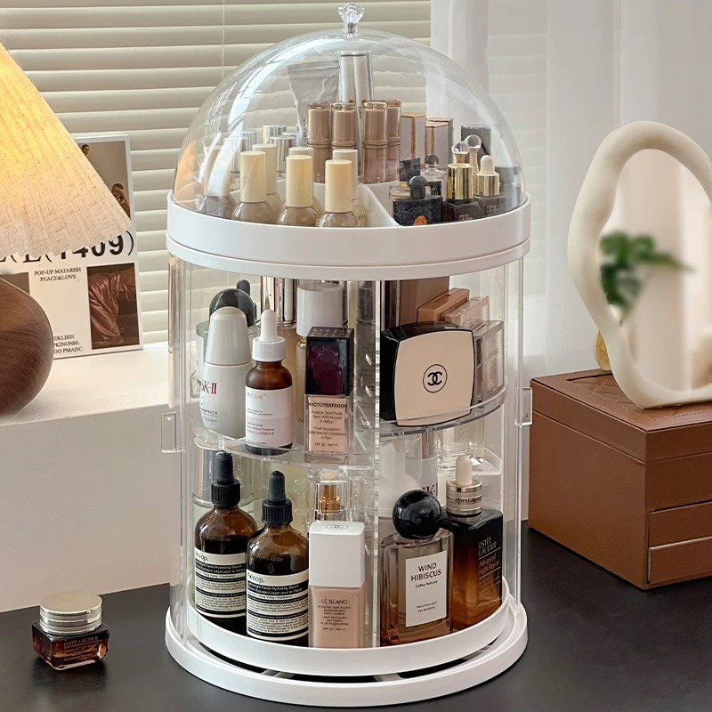 Luxury Skincare Design - Obrotowy akrylowy organizer na kosmetyki -
