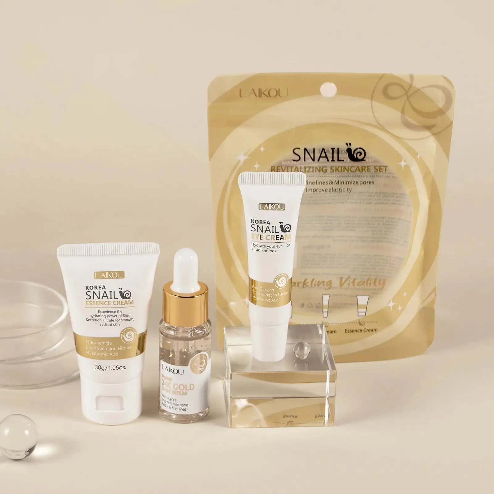 Zestaw serum, kremu pod oczy i – Luxury Skincare Set recenzja i cena